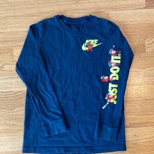 Nike dark teal long-sleeve graphic t-shirt